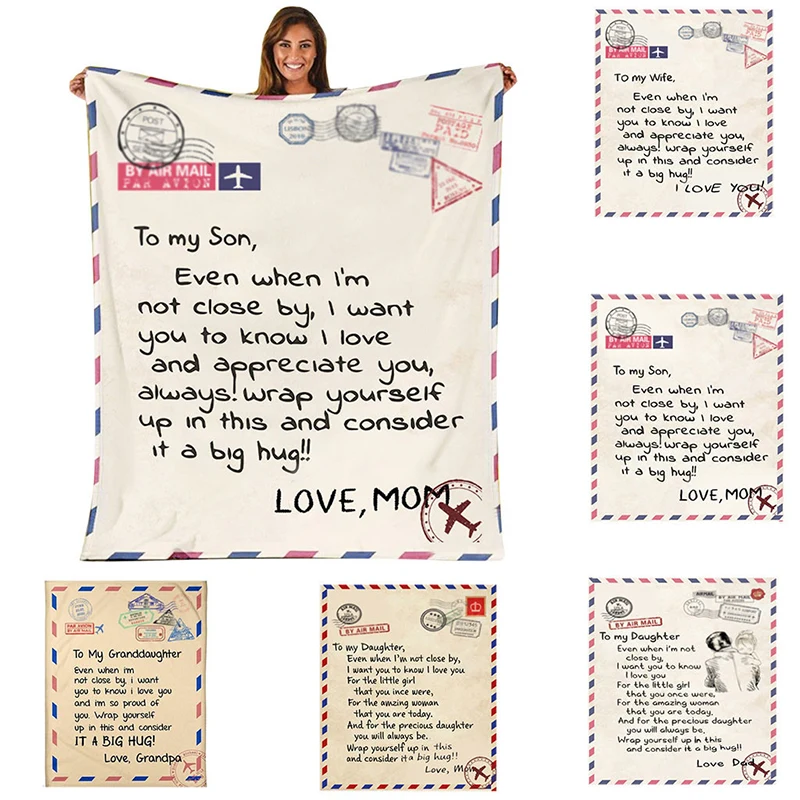 Soft Fleece Letter Blanket 1