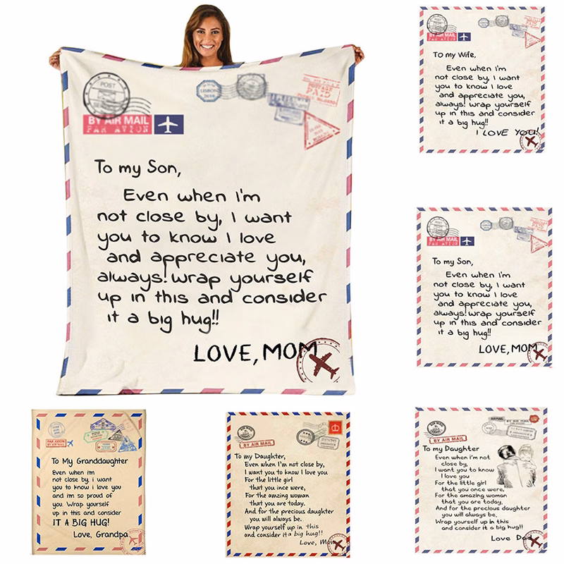 Soft Fleece Letter Blanket