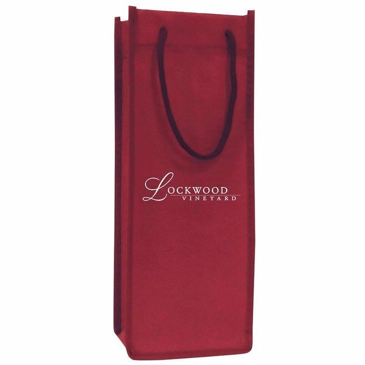 Wine Tote Bag w/ Rope Handles (5"x13"x4")