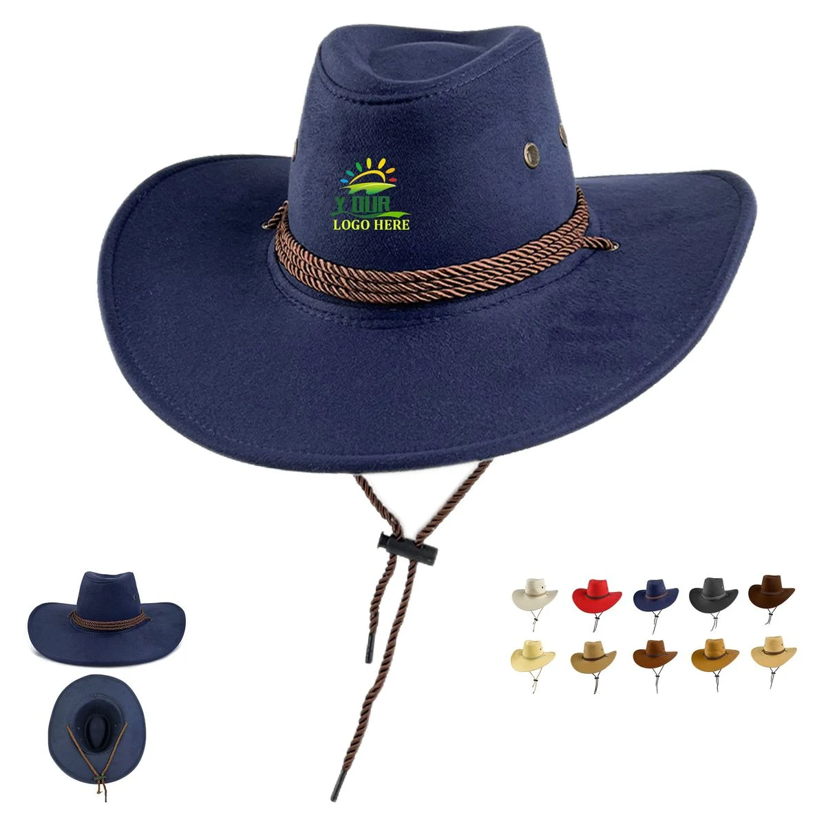 Felt Wide Brim Cowboy Hat 1
