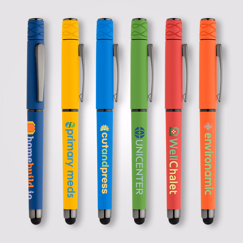 Tavi Recycled Plastic Fidget Spinner Stylus Gel Pen