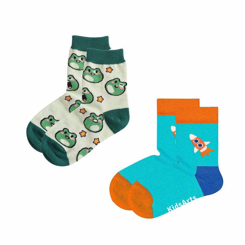 Kids Custom Pattern Woven Crew Socks