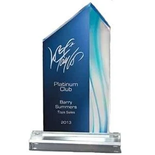 12-1/4" Aqua Series Peak Acrylic Award 1
