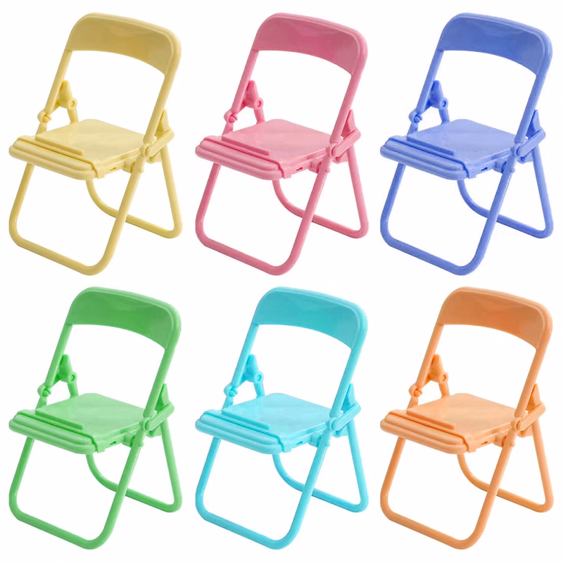 Mini Folding Chair Cell Phone Stand Holder