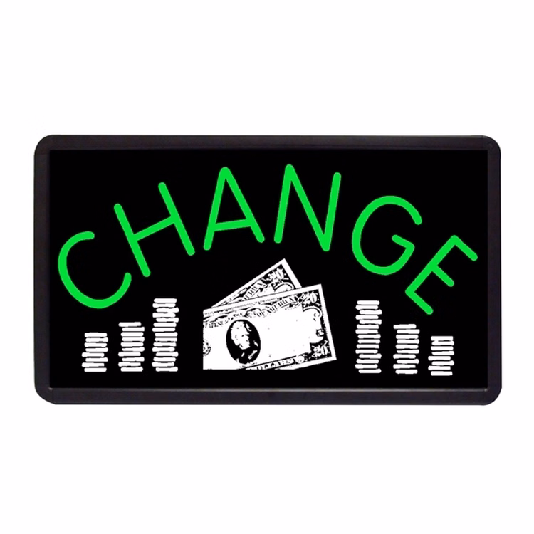 Change 13" x 24" Simulated Neon Sign