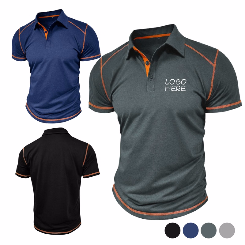Men's Short Sleeve Polo Collar Shirt