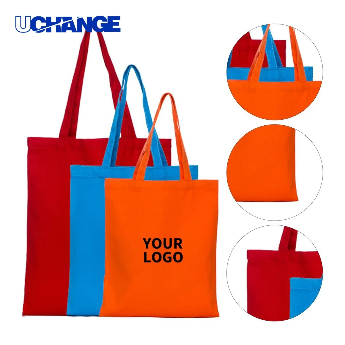 Cotton Canvas Tote Bag Carrier, custom tote bag with logo imprint 1