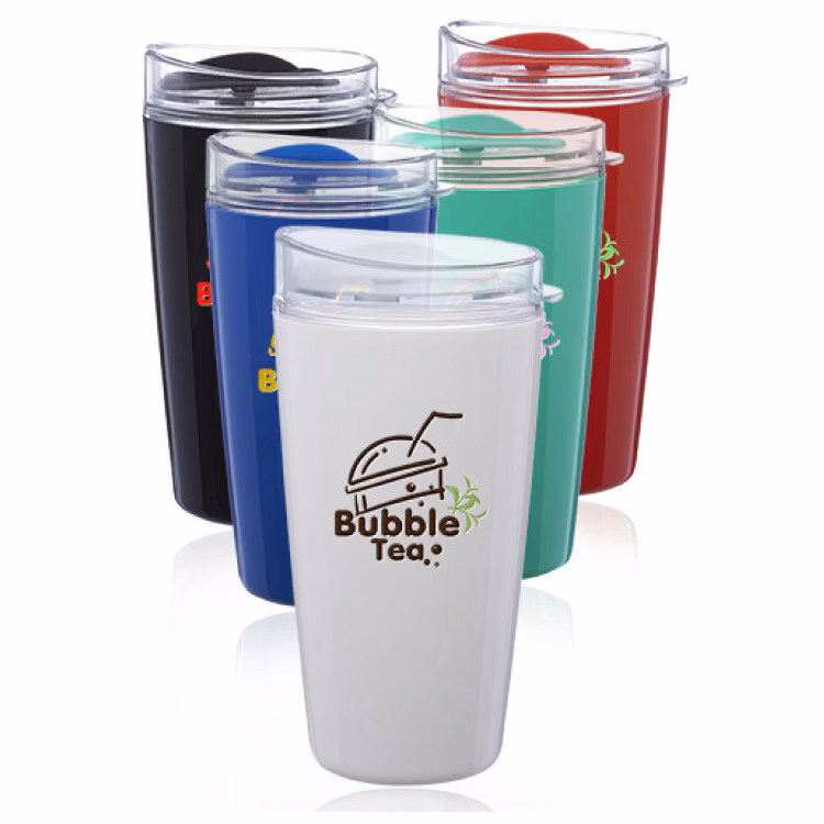 16 oz. Plastic Coffee Tumbler - BPA Free - USA Made