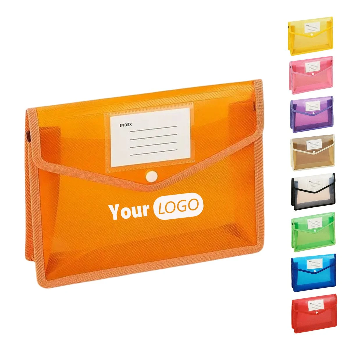 Transparent PP Snap Button File Folder 1