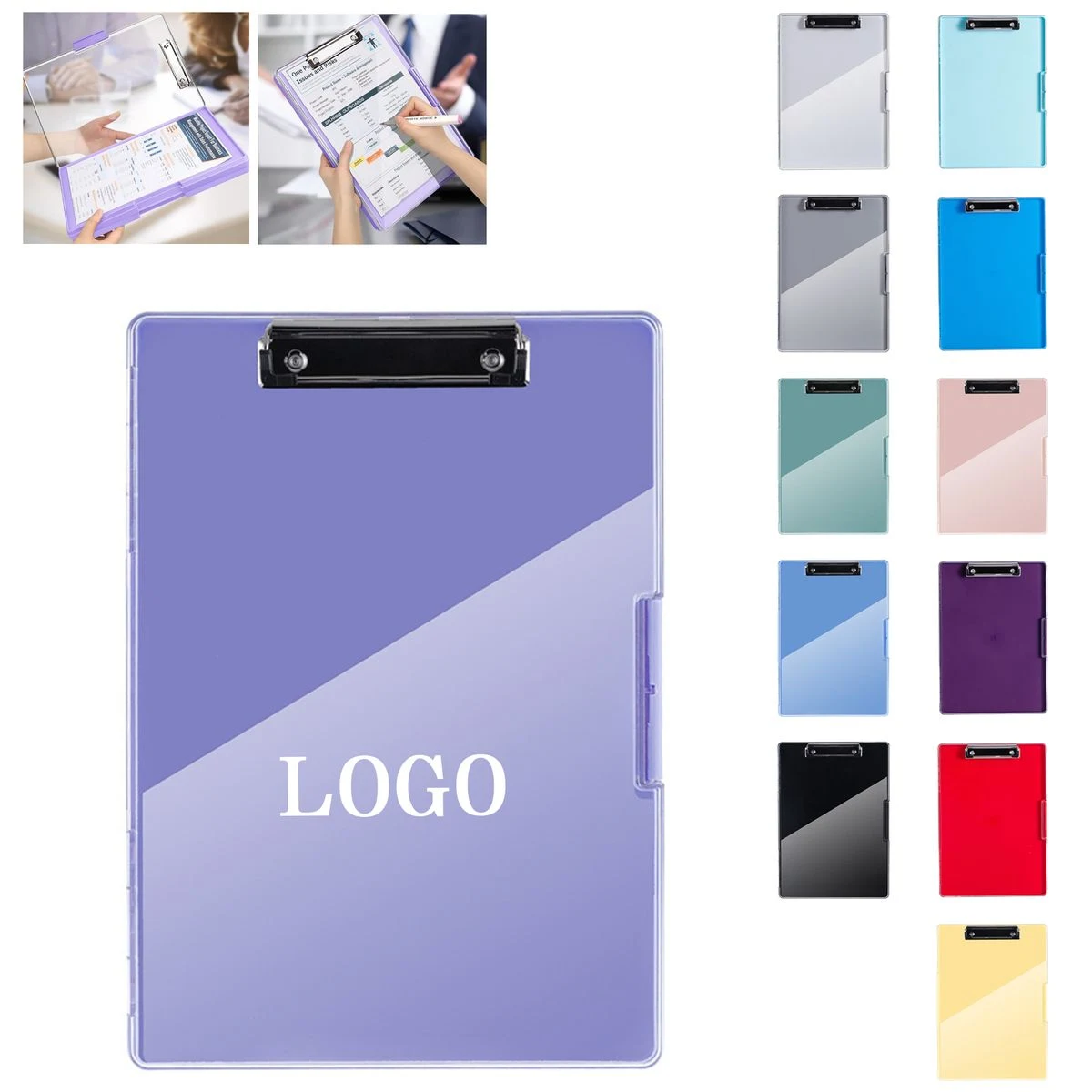 Transparent Side Opening Storage Clipboard 1