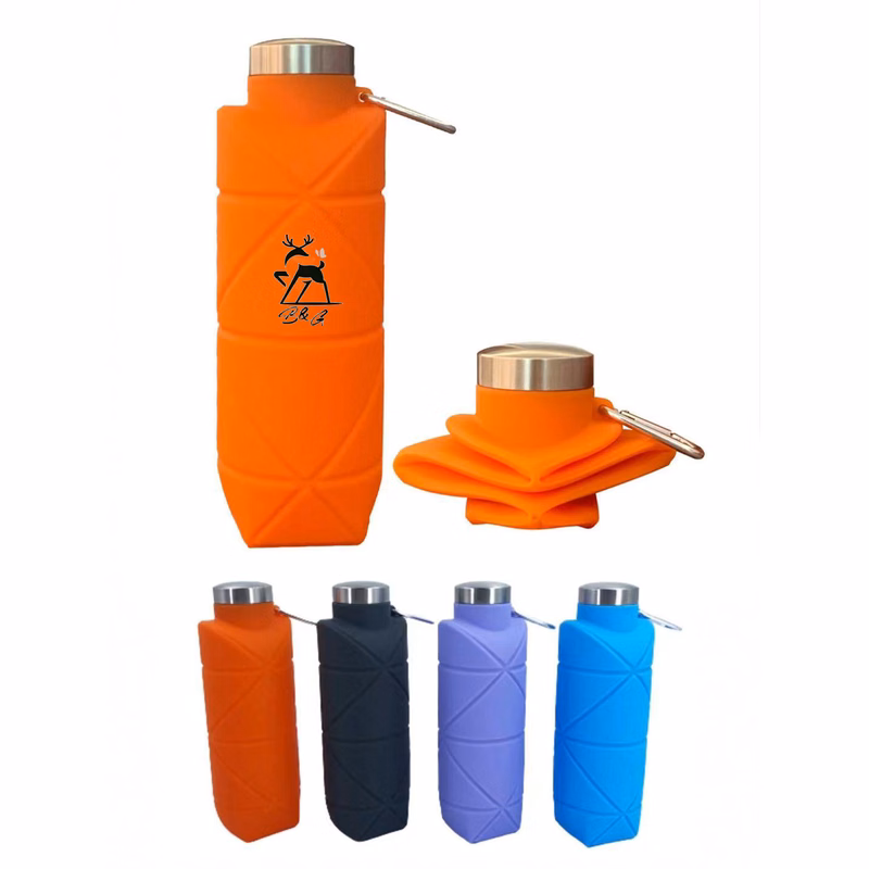24 oz Silicone Folding Sport Water Bottle