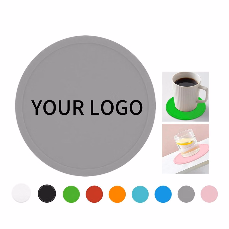 Durable Silicone Coaster for Cups with Silkscreen Printing
