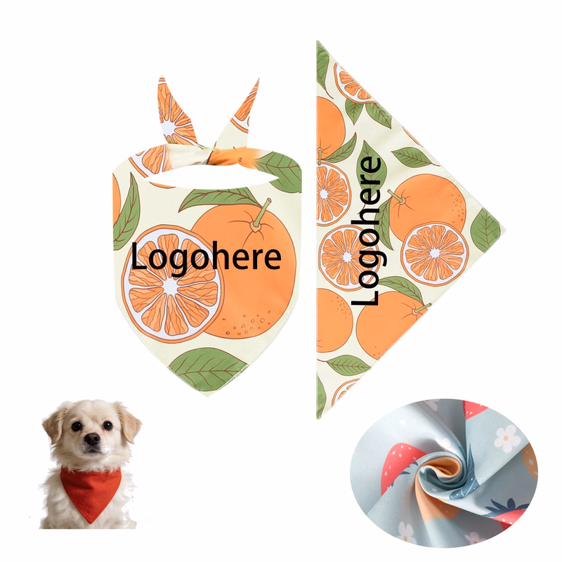 MOQ 50 Custom Design logo Polyester Dog Bandanas