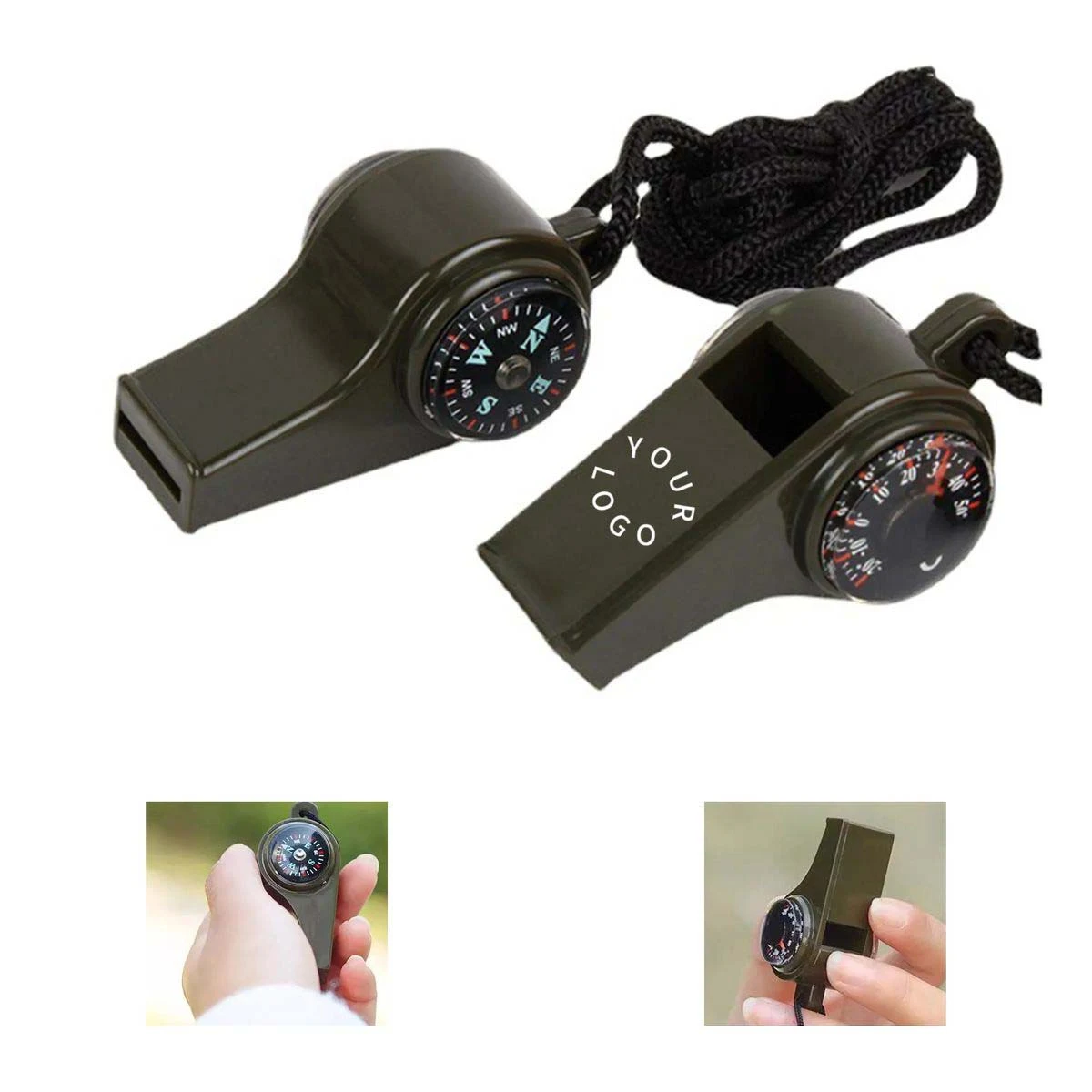 Outdoor Emergency Whistle with Compass and Lanyard 1