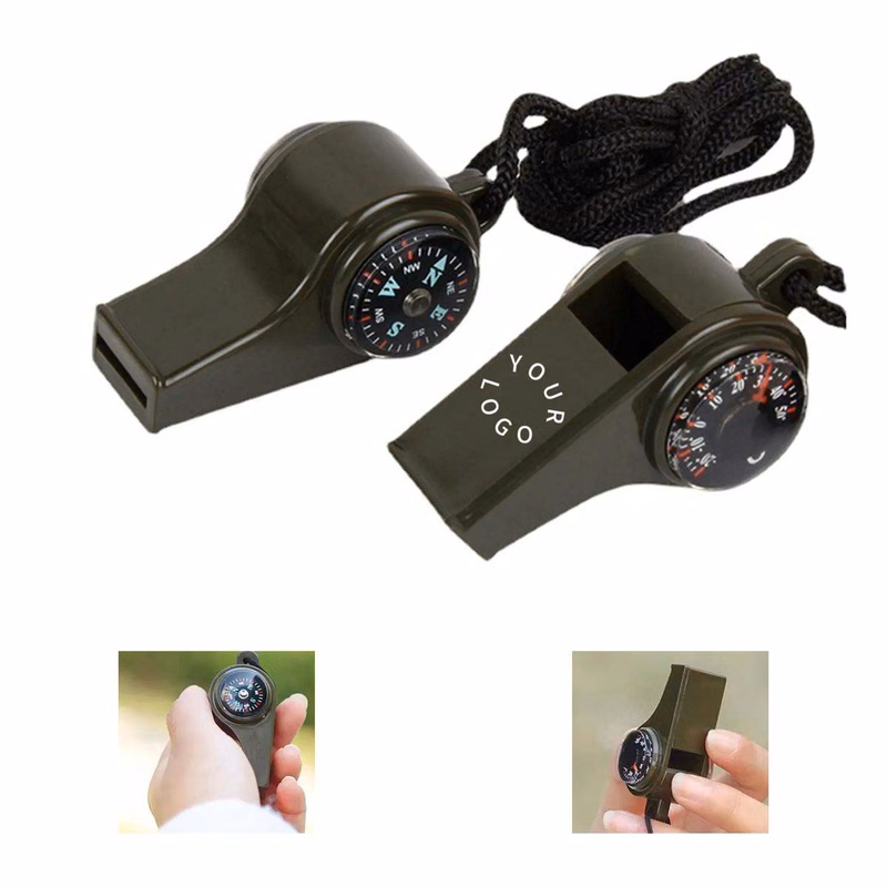 Outdoor Emergency Whistle with Compass and Lanyard