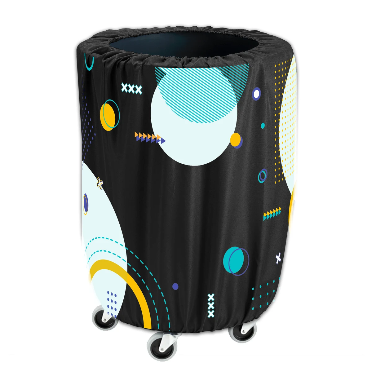 32 Gal. Round Trash Can Cover, Open Bottom 1