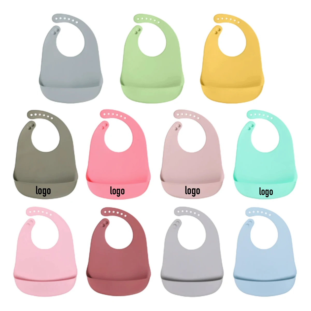 Food-Grade Silicone Bibs Support Custom Logos 1