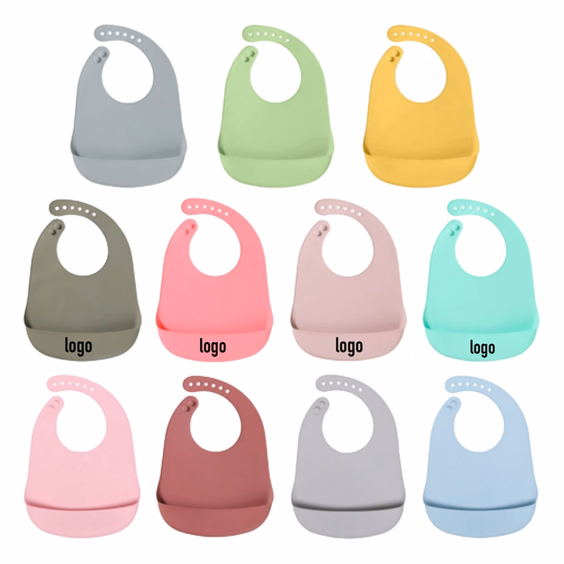 Food-Grade Silicone Bibs Support Custom Logos