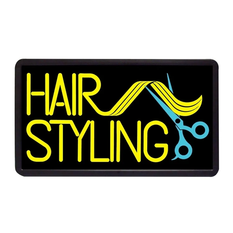 Hair Styling 13" x 24" Simulated Neon Sign 1