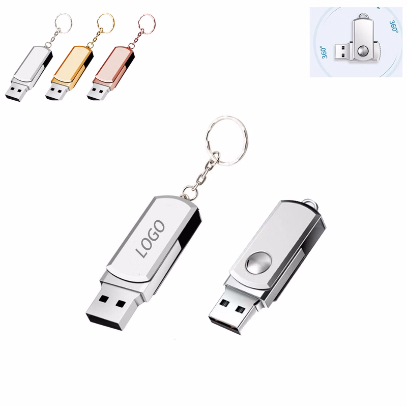 Computer 4 GB Metal USB Flash Drive With Keychain