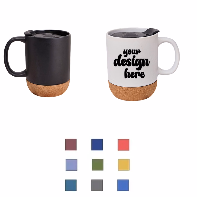 Customized Ceramic Cup w/Cork Bottom