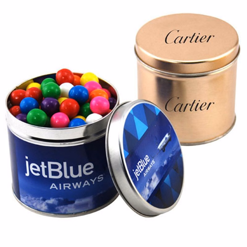 Round Tin with Gumballs