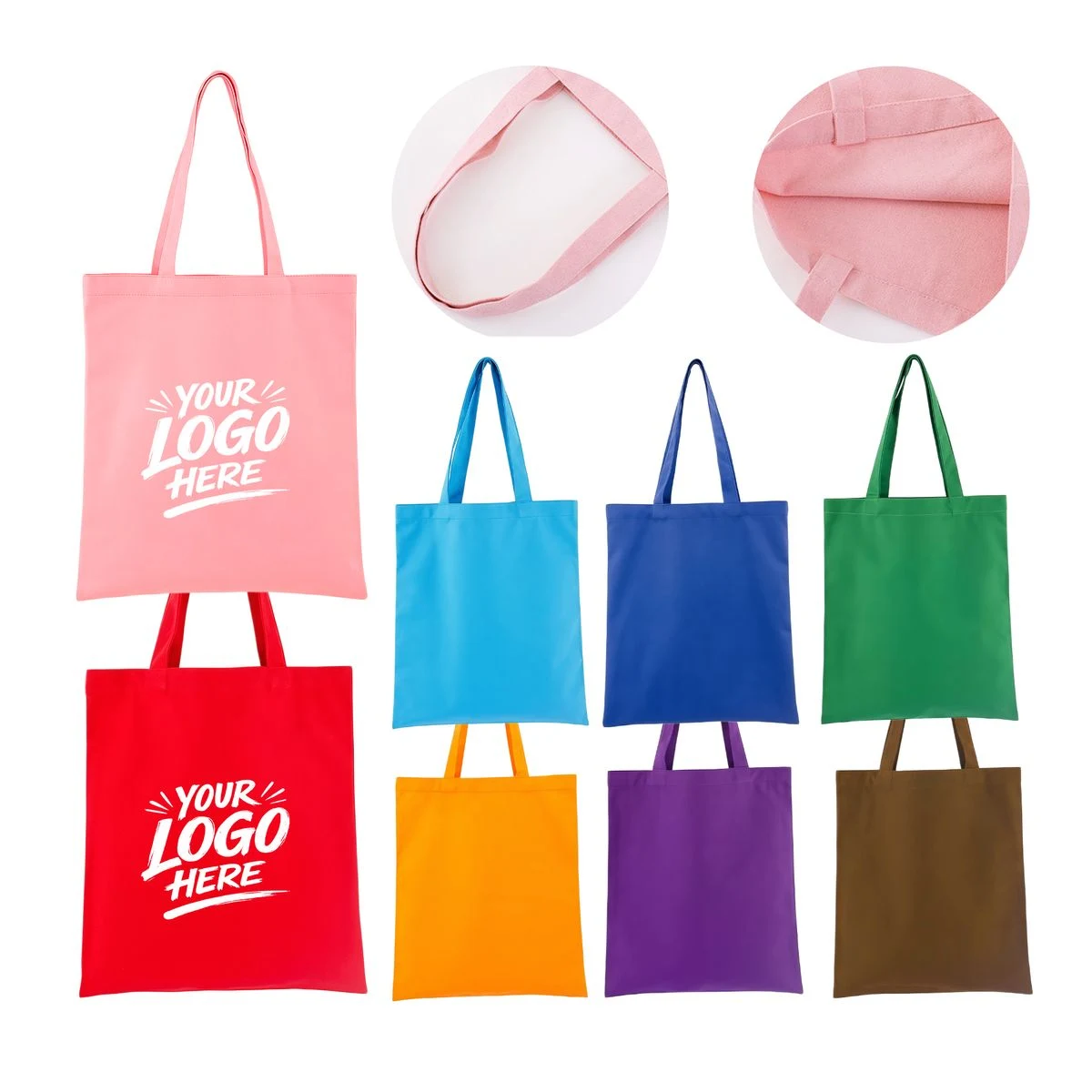 12A Canvas Shopping Tote Reusable Everyday Carry Bag, custom tote bag with logo imprint 1