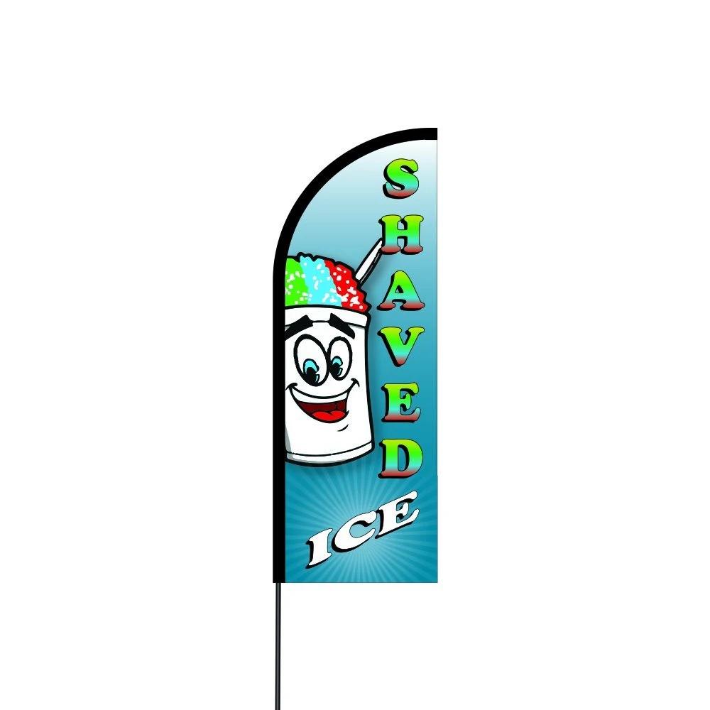 Shaved Ice Flag Kit 17' Feet Feather Flag Sign feather banners Outdoor Banner 1