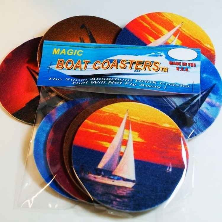 Magic Mug Rug - Boat Coasters - Set of 4