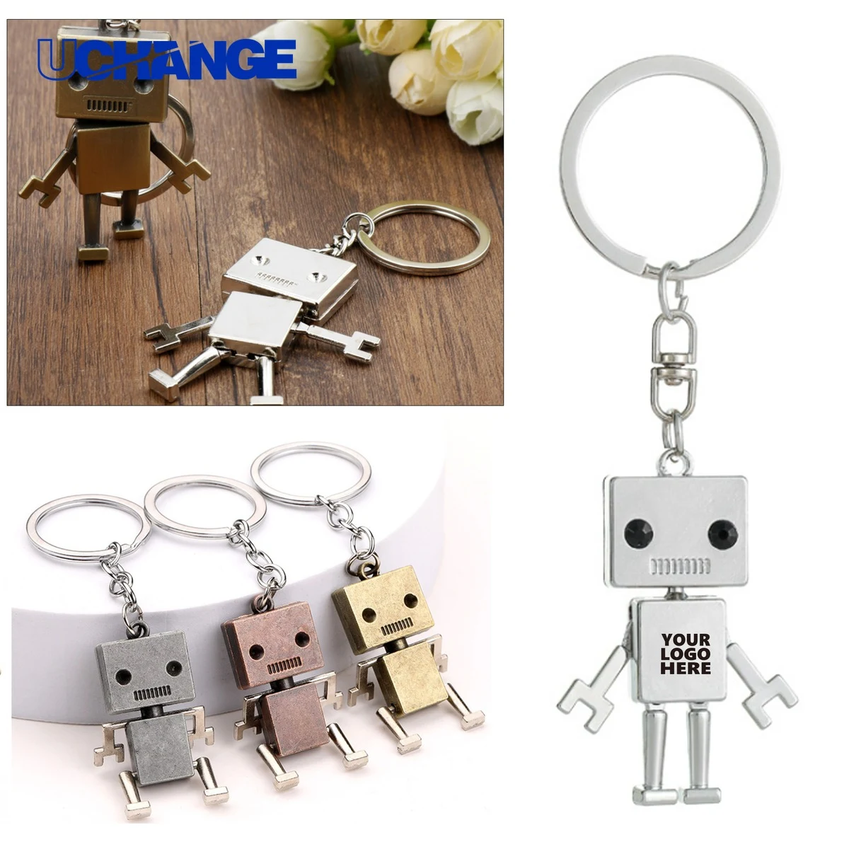 Robot Style Keychain Charm 1
