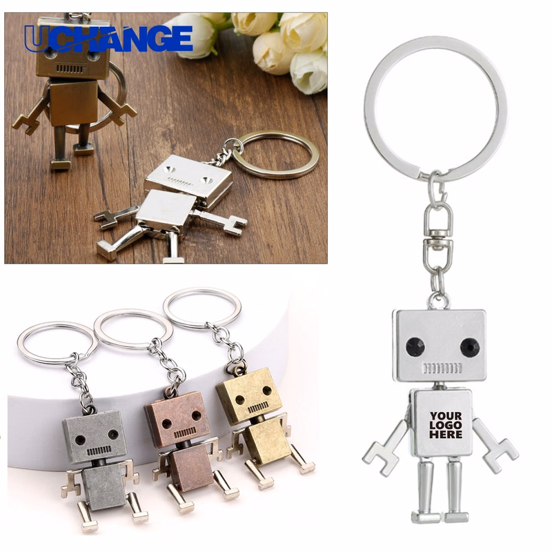 Robot Style Keychain Charm