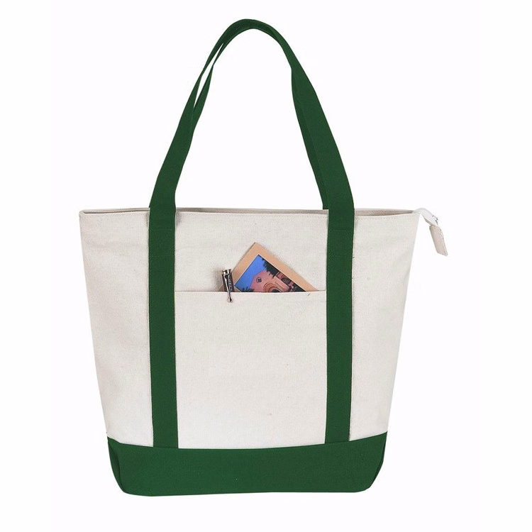Canvas Zippered Tote Bag