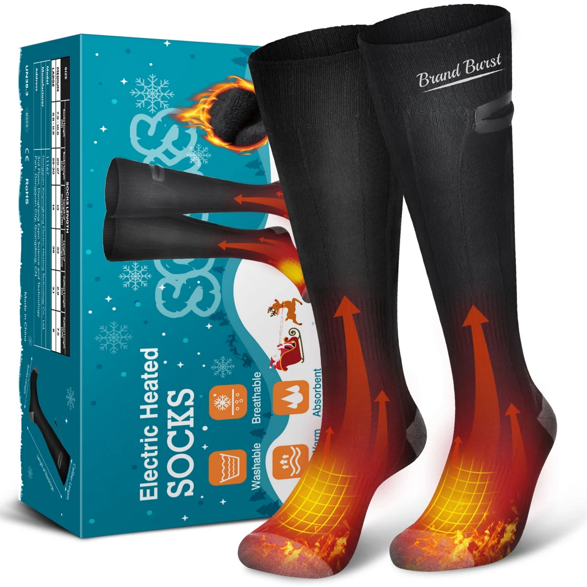 1 Pair Electric Heating Socks 1