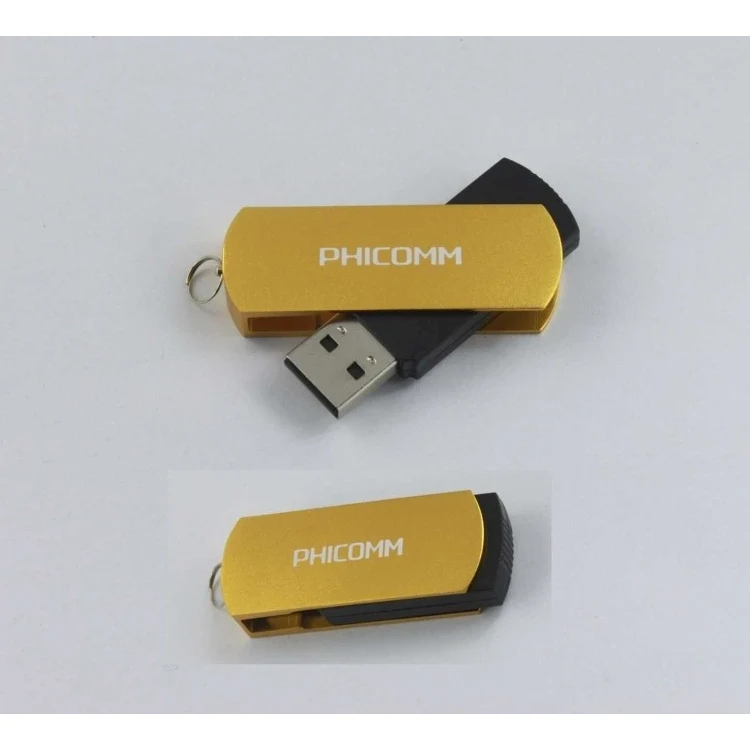 2GB Whirl USB flash drivers with metal shell screen imprint on one side 1