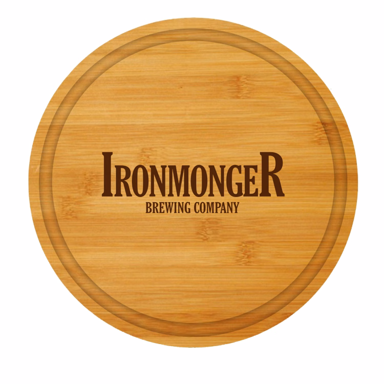 10.5" Round Bamboo Cutting Board with Juice Groove