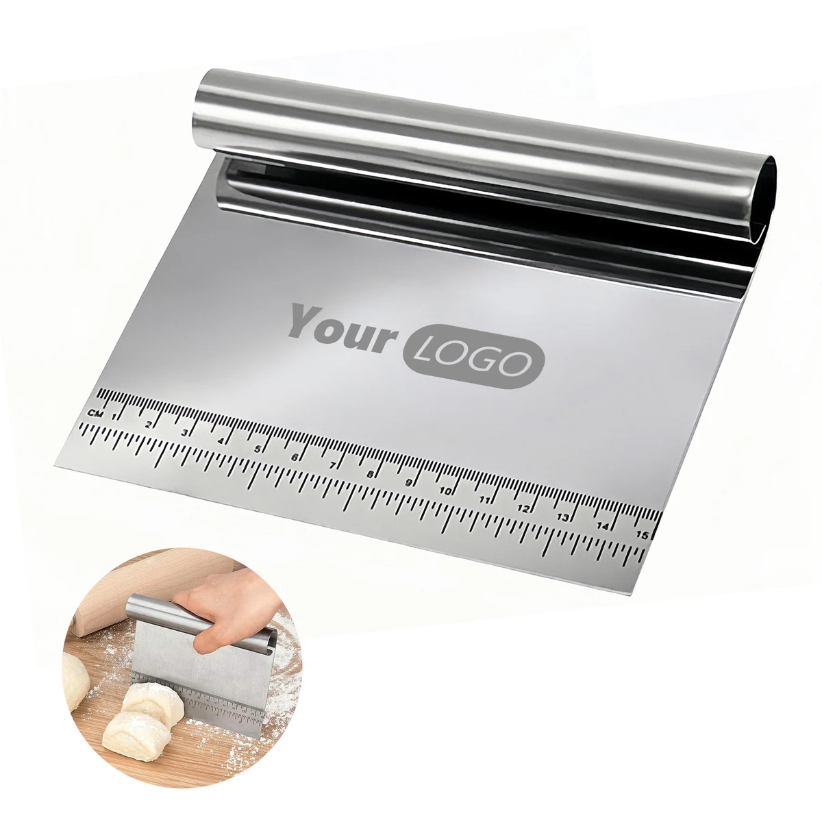 Stainless Steel Shaving Dough Scraper 1