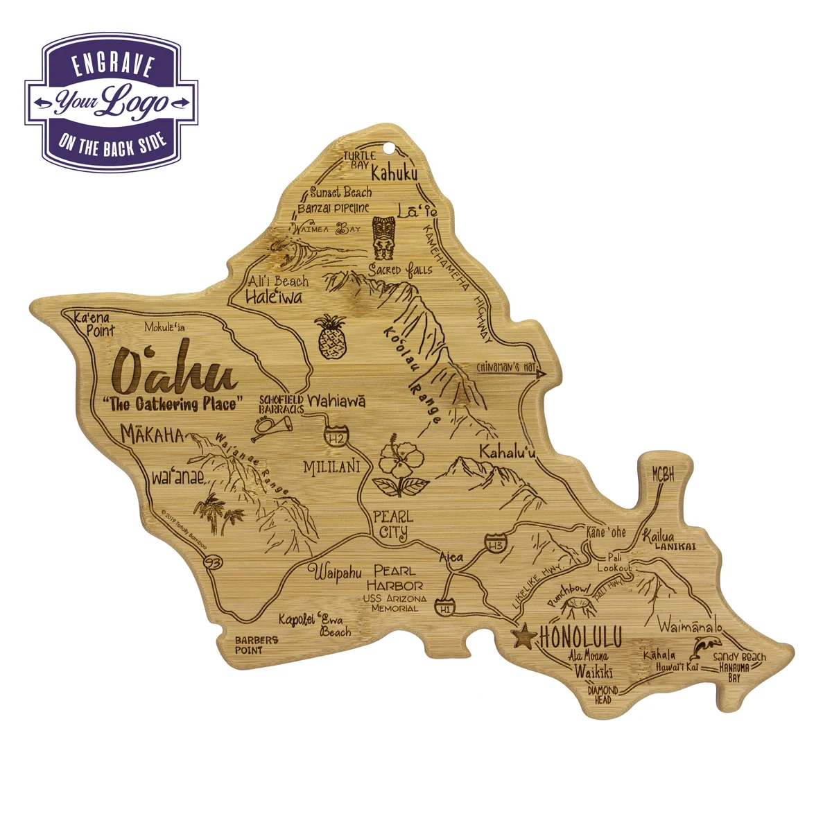Destination Oahu Hawaii Cutting & Serving Board 1