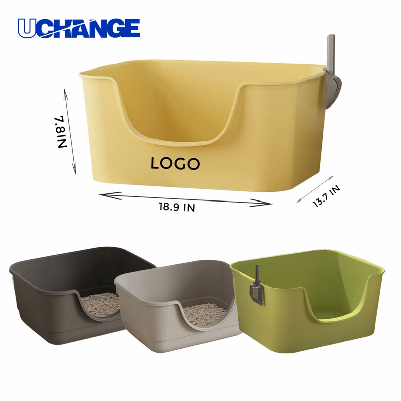 Plastic Open Cat Litter Box Container