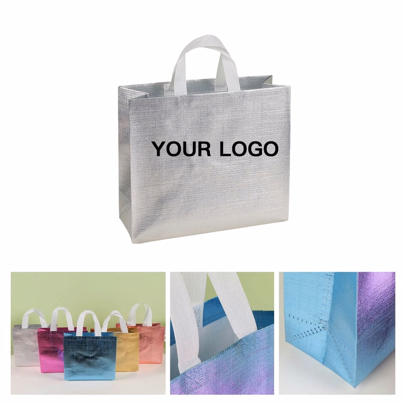 Glossy Non Woven Grocery Bag with Reflective Finish