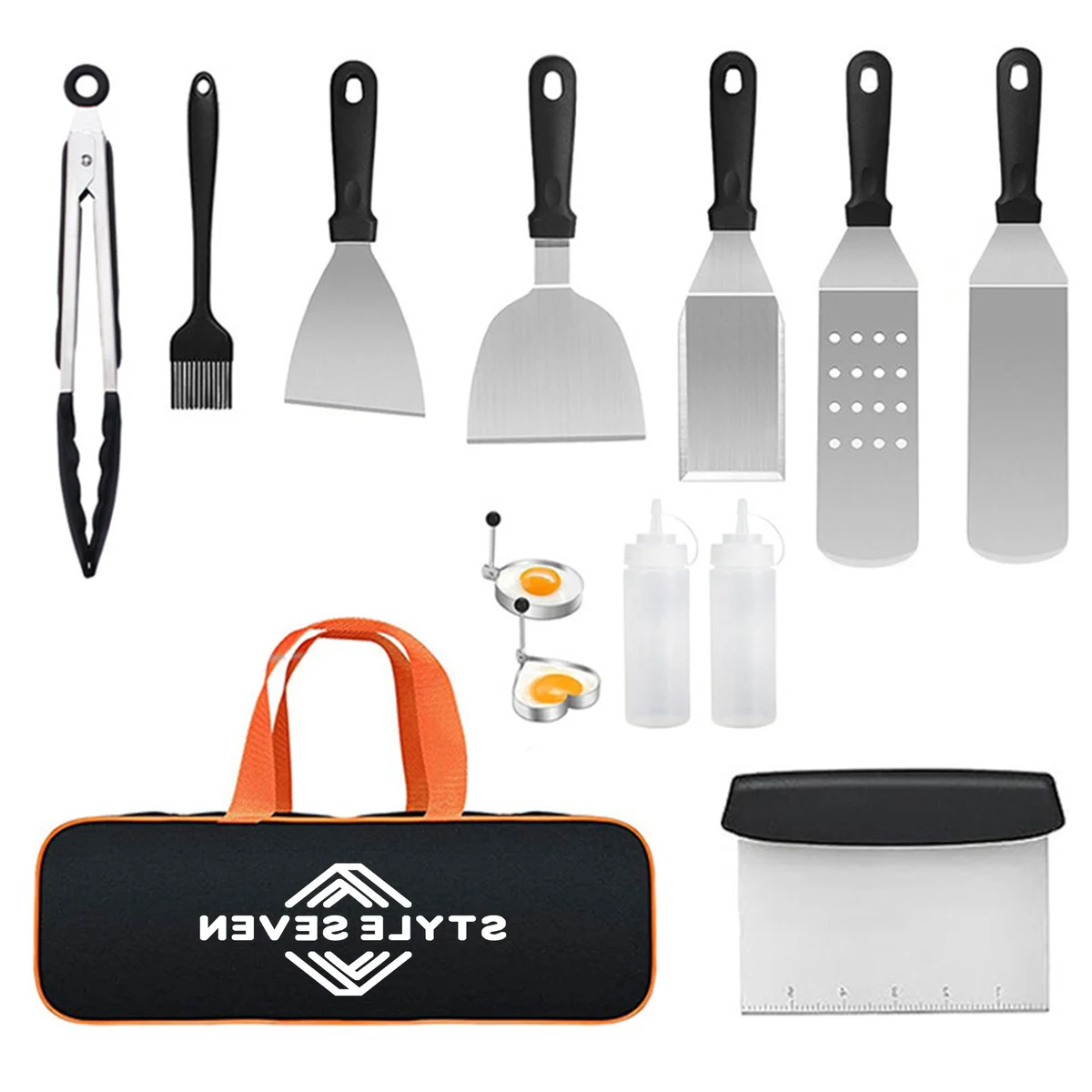 BBQ Accessory Set Stainless Steel With Plastic Handle 1