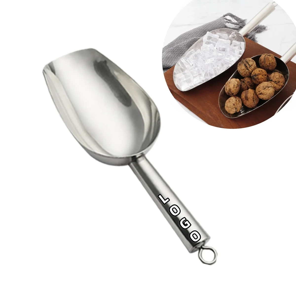Stainless Steel Ice Scoop Multi Purpose For Flour Rice 1