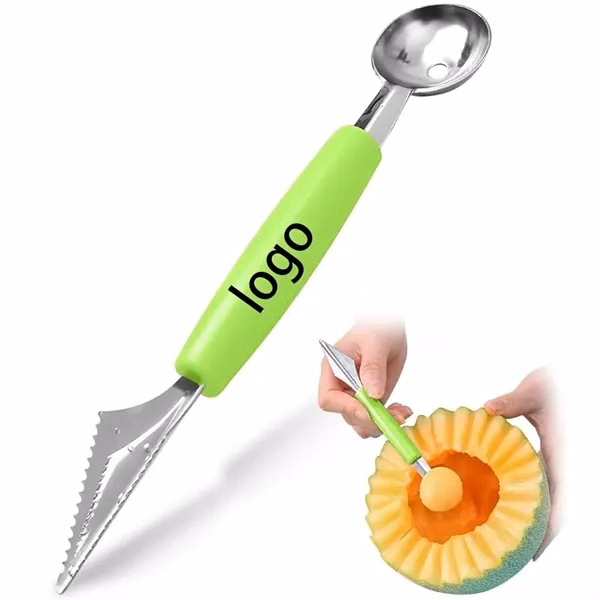 Custom 7 inch Stainless Steel Dual-End Melon Baller — Premium Culinary Kitchenware Promo