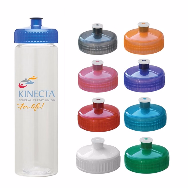 25 oz. Plastic Water Bottle w/ Push Pull Lid