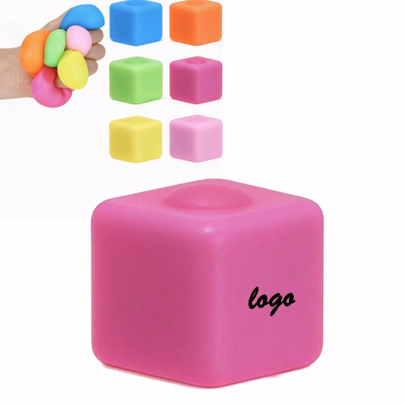Custom Logo TPR Cube Stress Squeeze Toy