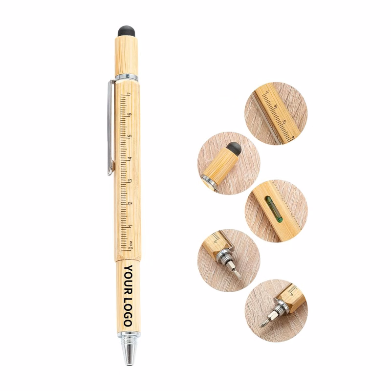 Bamboo Multi-Tool Pen with Stylus