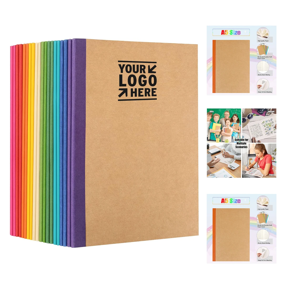 8.3" x 5.5" 30 Sheets kraft Notebook 1
