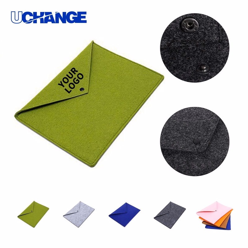 Felt Document Envelope 13.4 x 9.5 Inches Snap