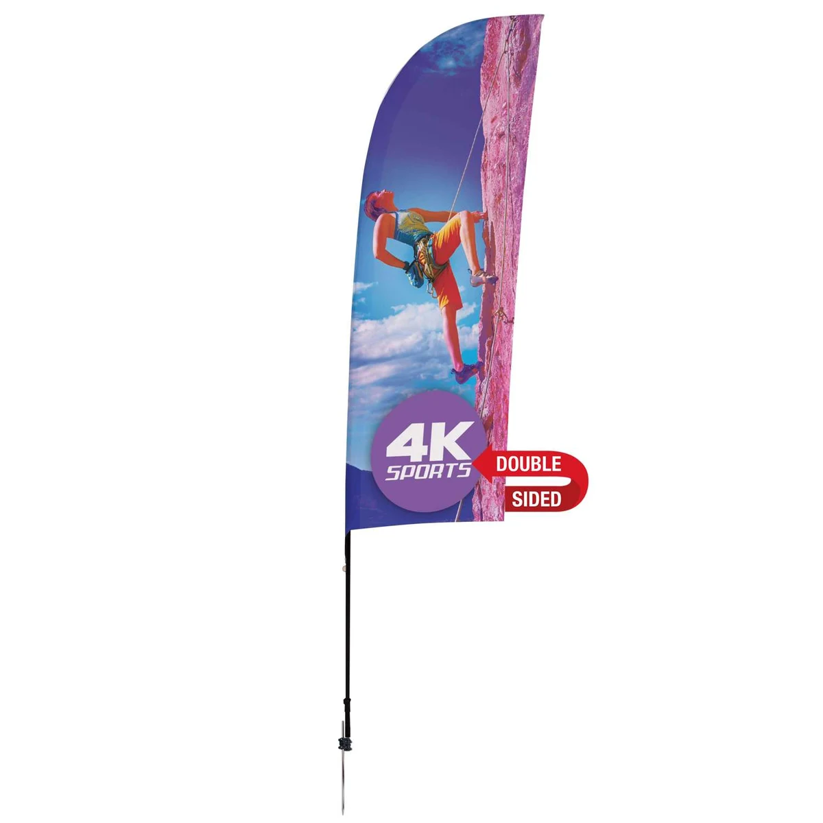 9' Streamline Blade Sail Sign Kit (Double-Sided with Ground Spike) 1