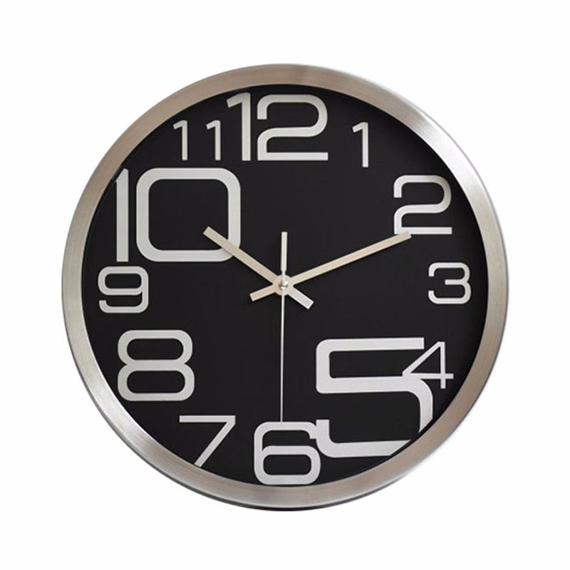10" Custom Imgae Round Metal Frame Wall Clock