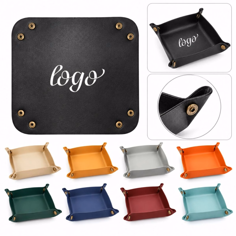 Foldable PU Leather Valet Tray